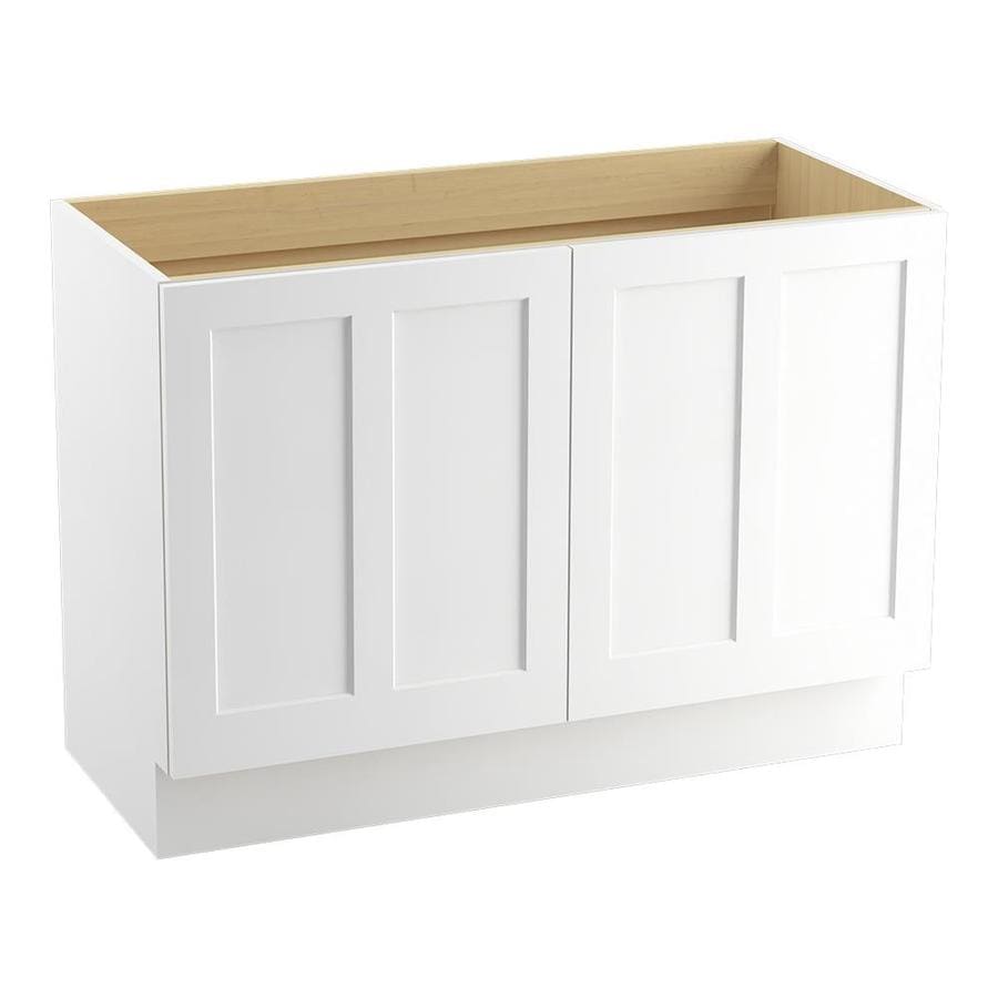 KOHLER Poplin 48-in Linen White Bathroom Vanity Cabinet at Lowes.com