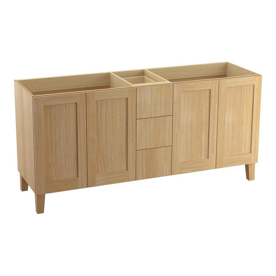 Kohler Poplin 72-in Khaki White Oak Bathroom Vanity Cabinet At Lowes.com