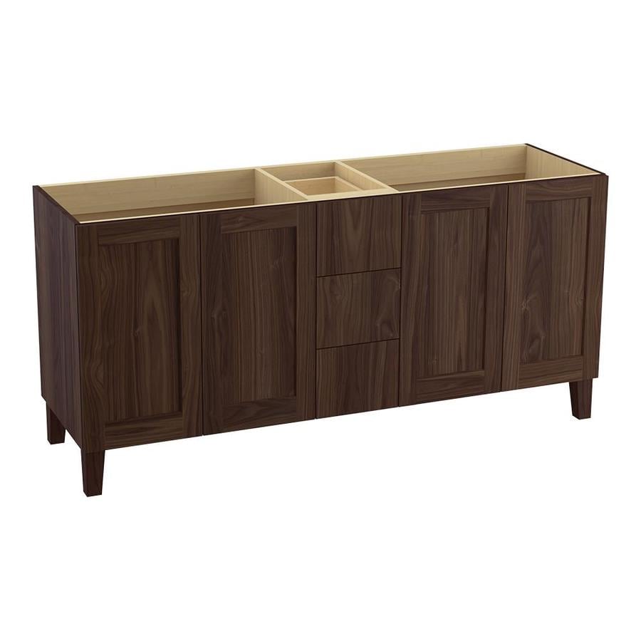 KOHLER Poplin 72-in Terry Walnut Bathroom Vanity Cabinet