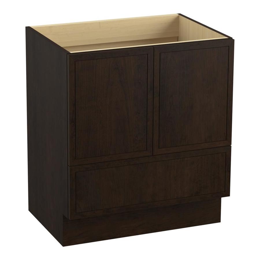 KOHLER Jacquard 30in Claret Suede Bathroom Vanity at