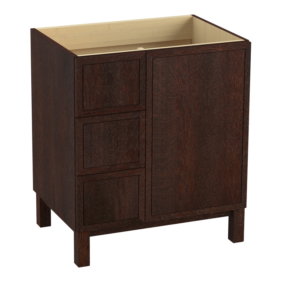KOHLER 99504-LGL-1WH Jacquard 30-in Woolen Oak Bathroom Vanity Cabinet
