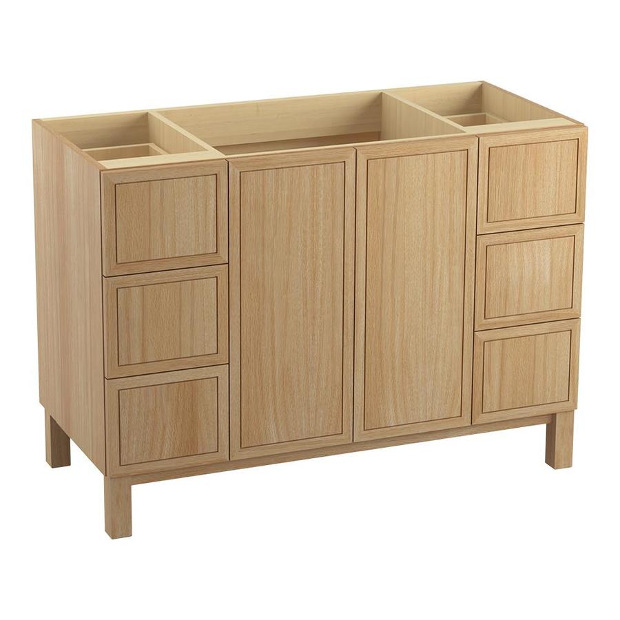 Kohler Jacquard 48 In Khaki White Oak Bathroom Vanity Cabinet At