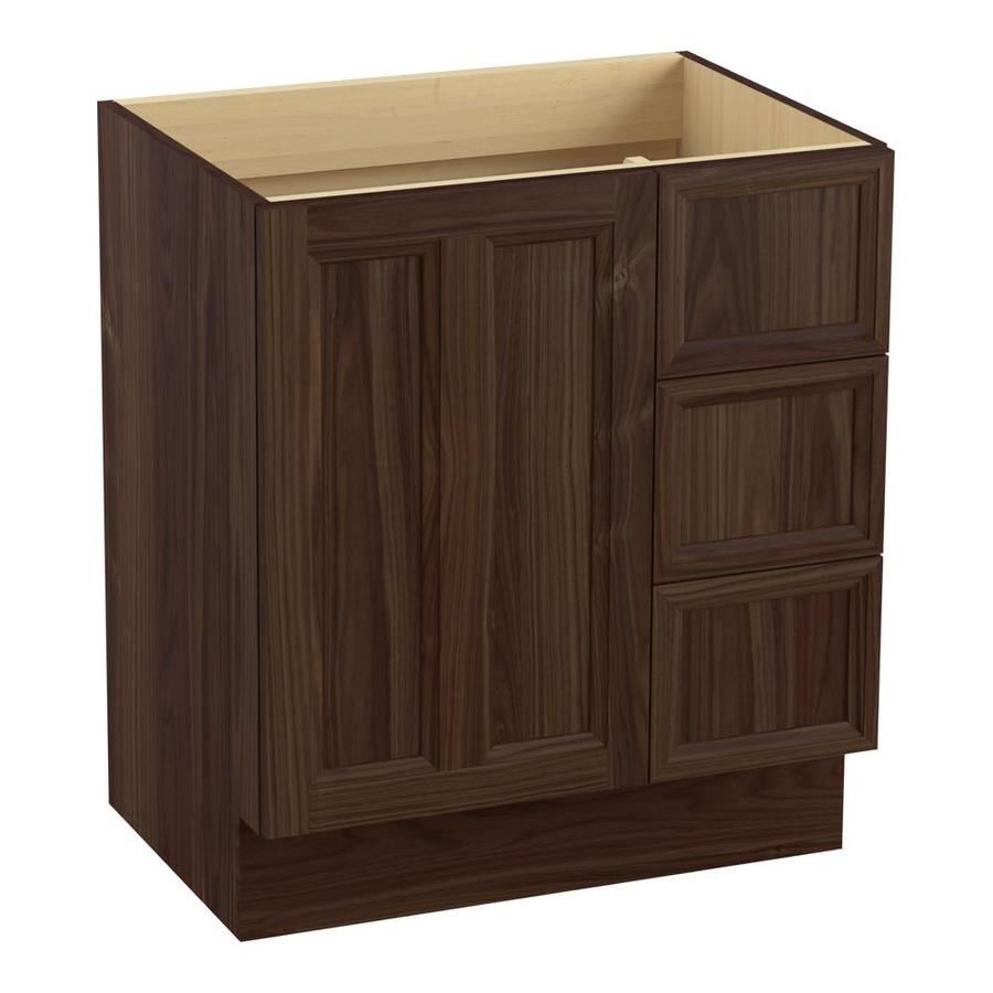 KOHLER Damask 30-in Terry Walnut Bathroom Vanity Cabinet