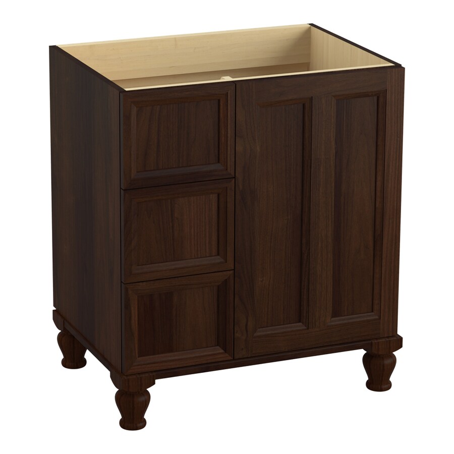 KOHLER Damask 30-in Ramie Walnut Bathroom Vanity Cabinet at Lowes.com