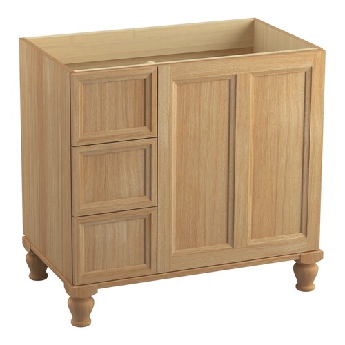 KOHLER Damask 36-in Khaki White Oak Bathroom Vanity Cabinet in the ...