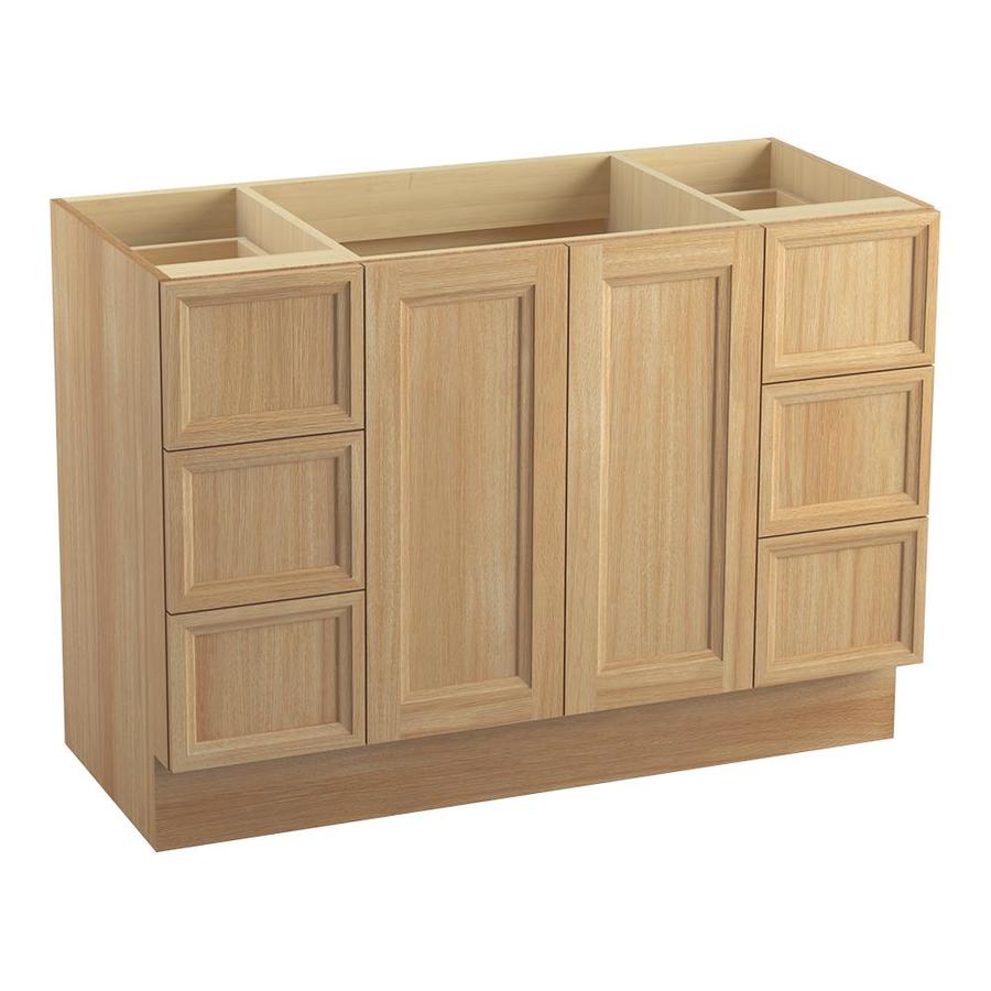 KOHLER Damask 48-in Khaki White Oak Bathroom Vanity Cabinet at Lowes.com