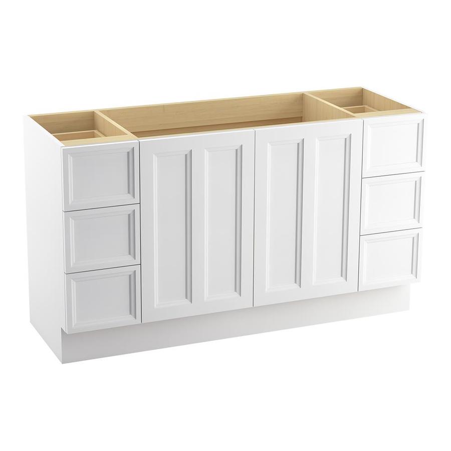 KOHLER Damask 60-in Linen White Bathroom Vanity Cabinet at Lowes.com