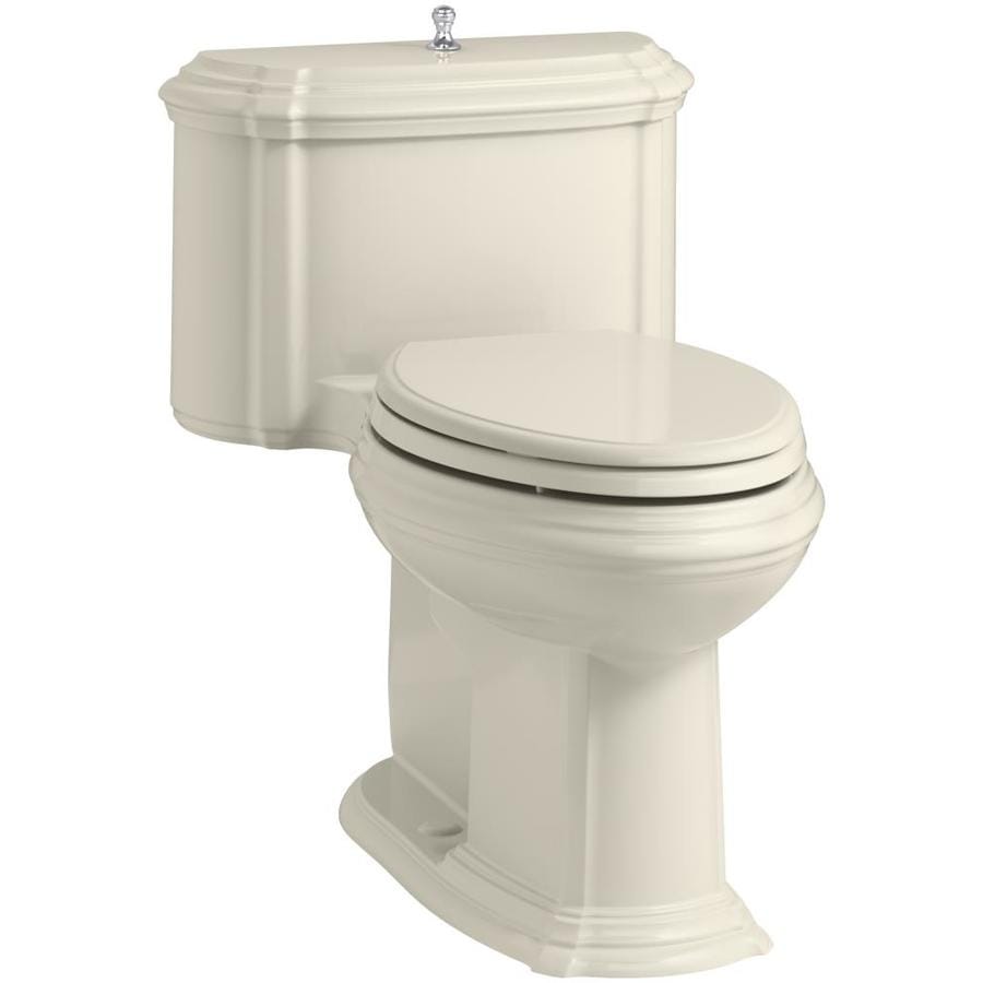 KOHLER Portrait Almond WaterSense Elongated Chair Height Toilet 12-in Rough-In Size