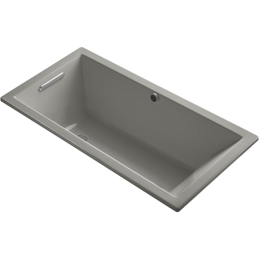 KOHLER Underscore Rectangle 60-in Cashmere Acrylic Rectangular ...