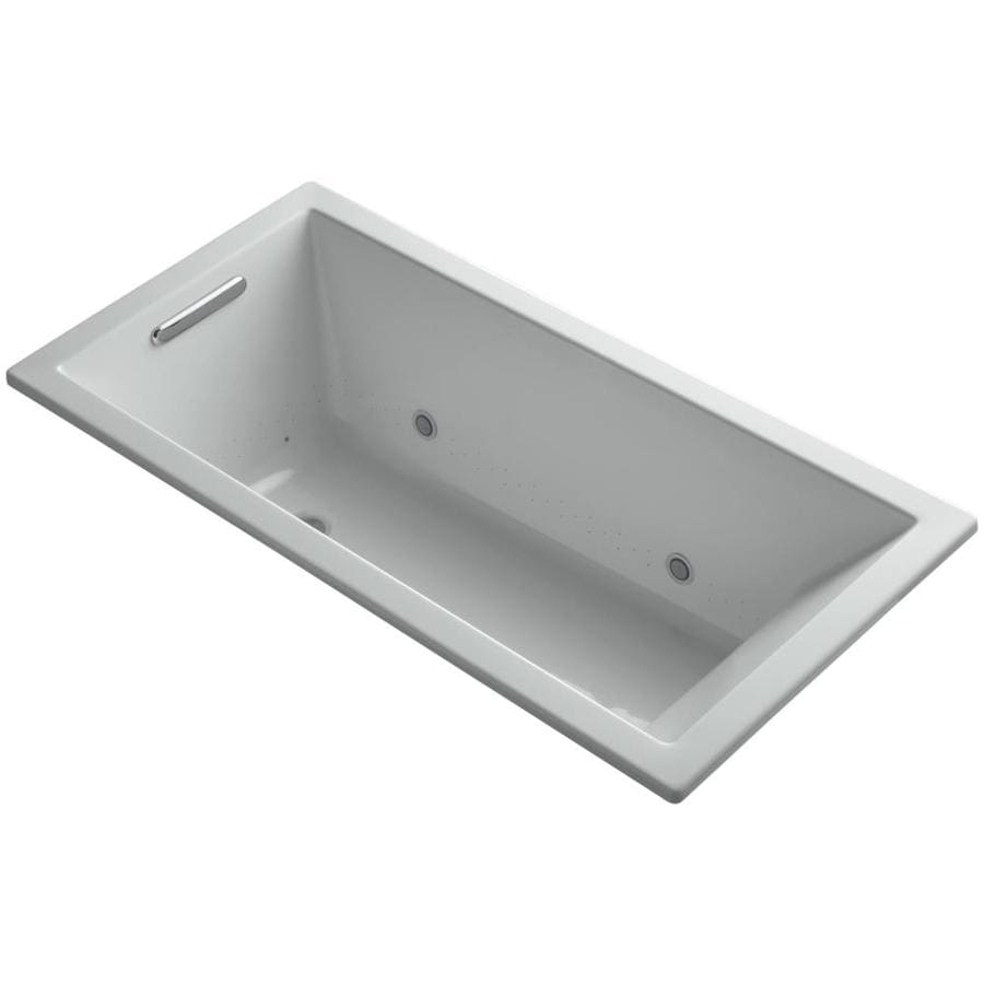 KOHLER Underscore 60in Ice Grey Acrylic Rectangular Reversible Drain
