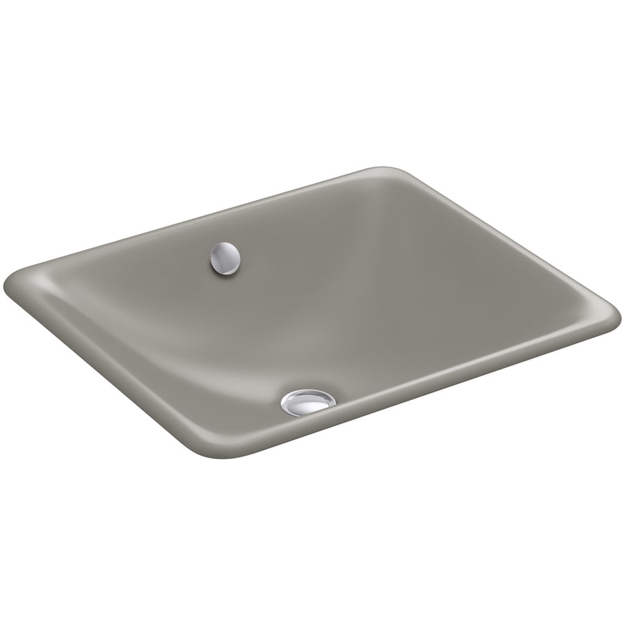 KOHLER Iron Plains Cashmere Cast Iron Undermount Rectangular Bathroom