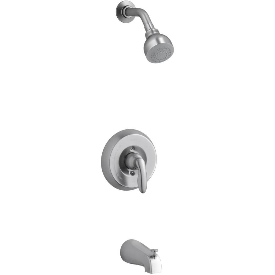 Kohler Margaux Brushed Chrome 1 Handle Bathtub And Shower Faucet At Kohler Margaux Brushed Chrome 1 Handle Bathtub And Shower Faucet