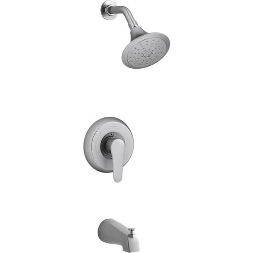 KOHLER July Brushed Chrome 1Handle Bathtub and Shower Faucet at