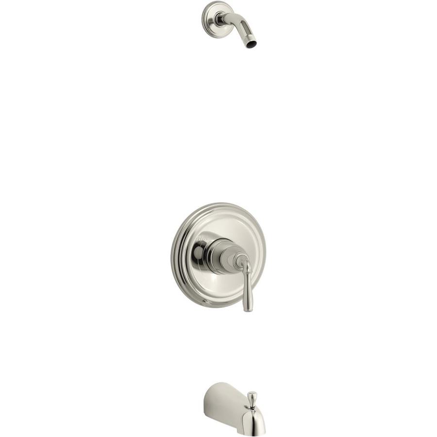 Kohler Refinia Vibrant Polished Nickel 1 Handle Commercial Bathtub And Shower Faucet With Valve 1352