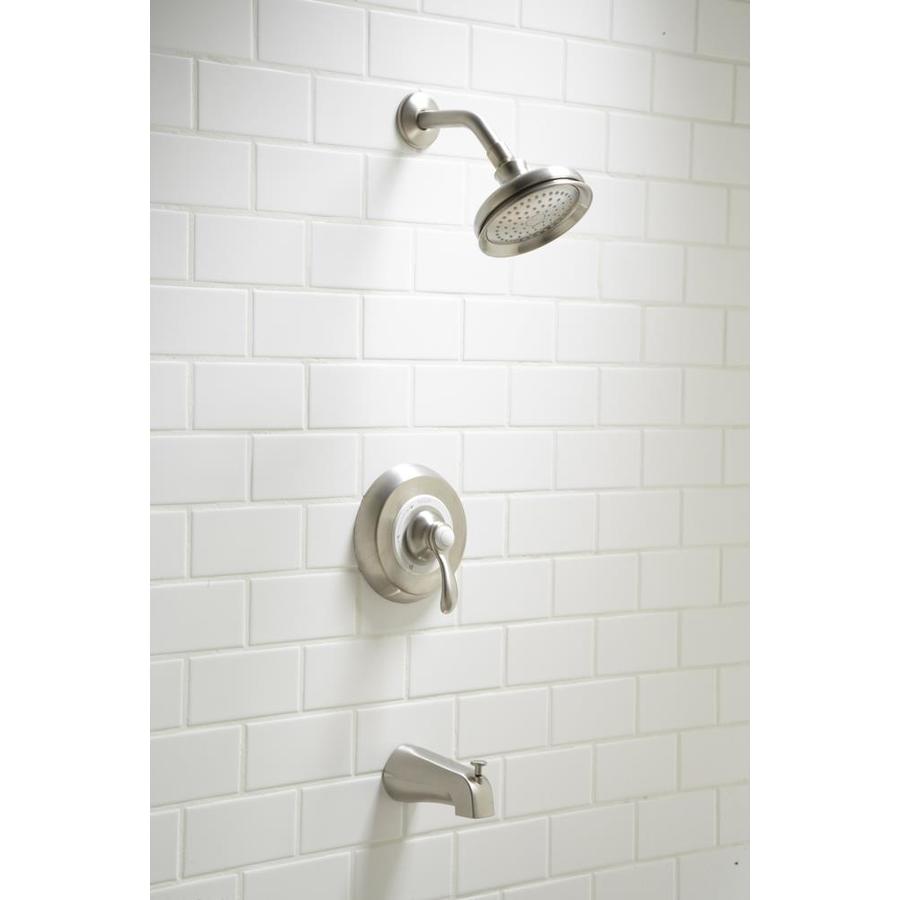 KOHLER Fairfax Vibrant Brushed Nickel 1Handle Bathtub and Shower