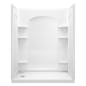 UPC 885612362483 product image for Sterling Ensemble White Vikrell Wall and Floor 4-Piece Alcove Shower Kit (Common | upcitemdb.com
