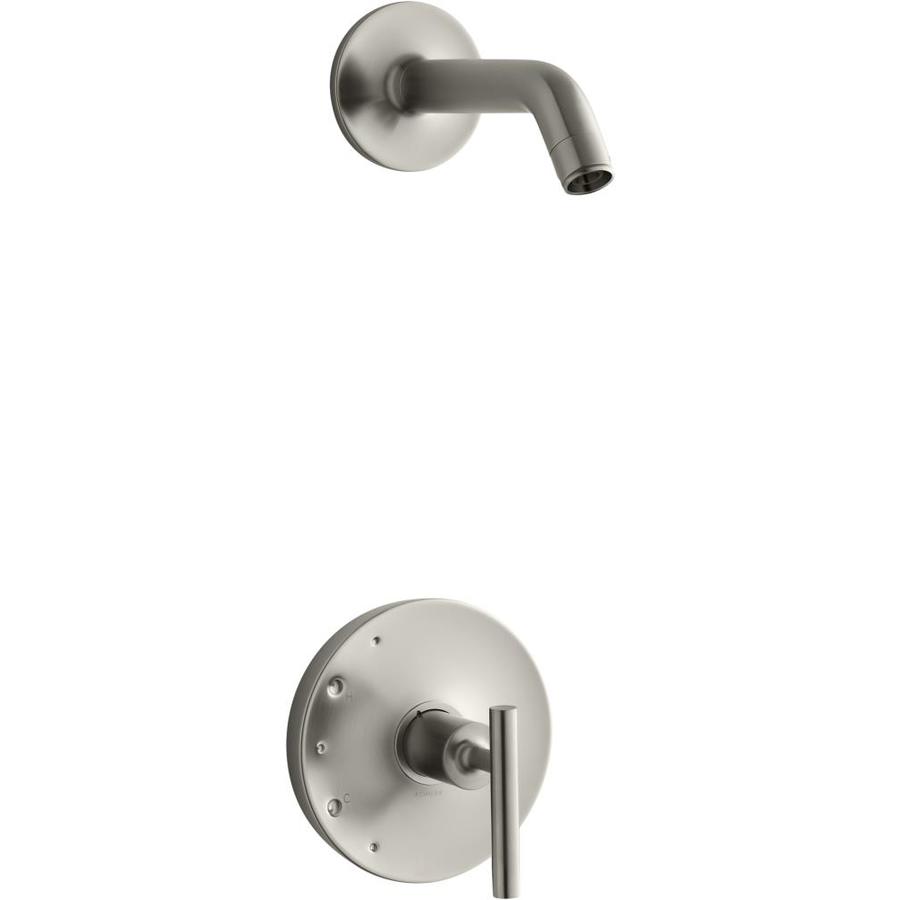 KOHLER Purist Vibrant Brushed Nickel 1Handle Commercial Shower Faucet