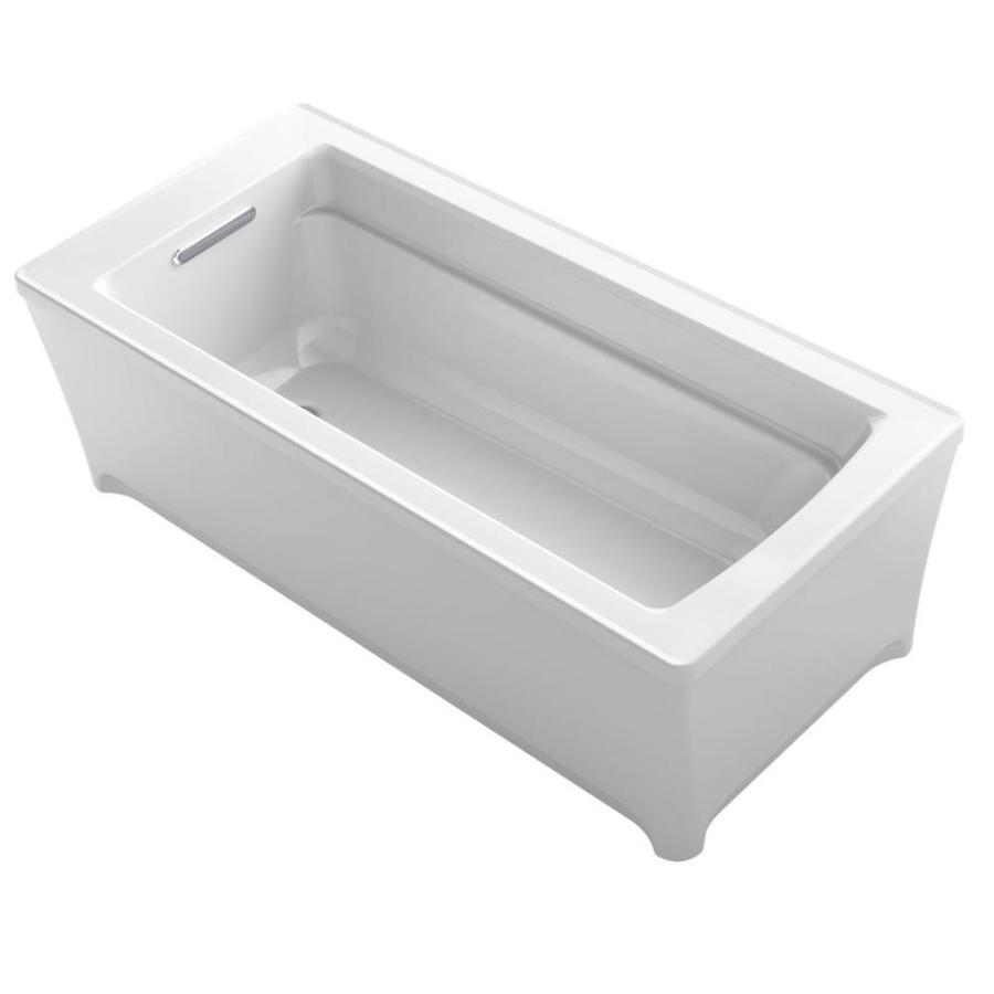 Kohler Archer 67 75 In White Acrylic Freestanding Bathtub Kohler Archer 67 75 In White Acrylic Freestanding Bathtub With Reversible Drain