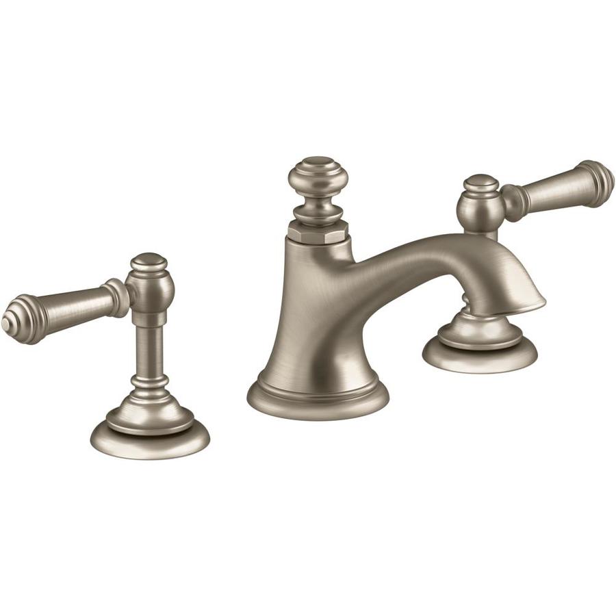 Kohler Artifacts Vibrant Brushed Bronze 2 Handle Widespread Watersense Bathroom Sink Faucet With 3896