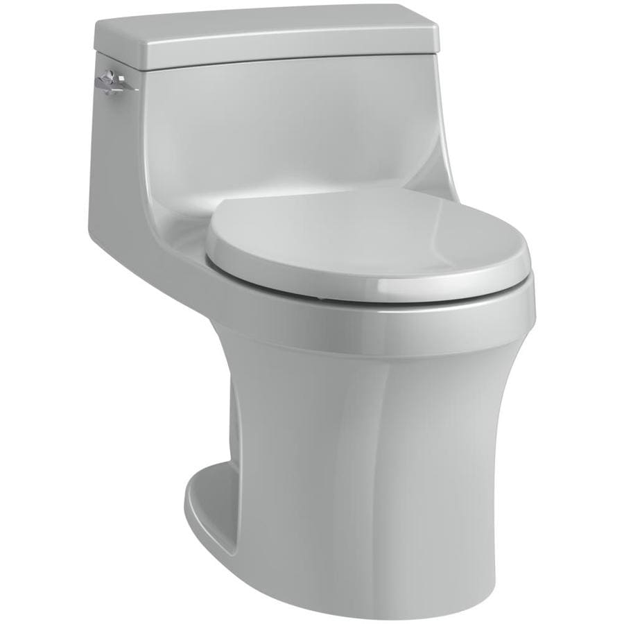 Shop KOHLER San souci Ice gray WaterSense Labeled Round Standard Height ...