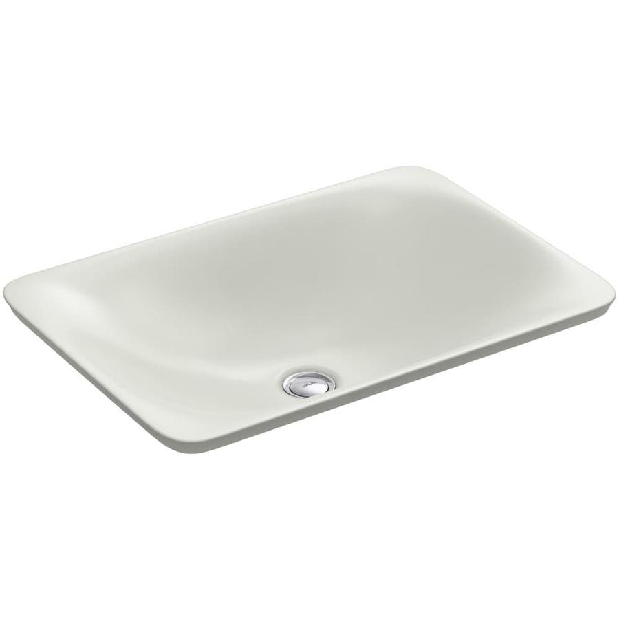 KOHLER Carillon Dune Vessel Rectangular Bathroom Sink at