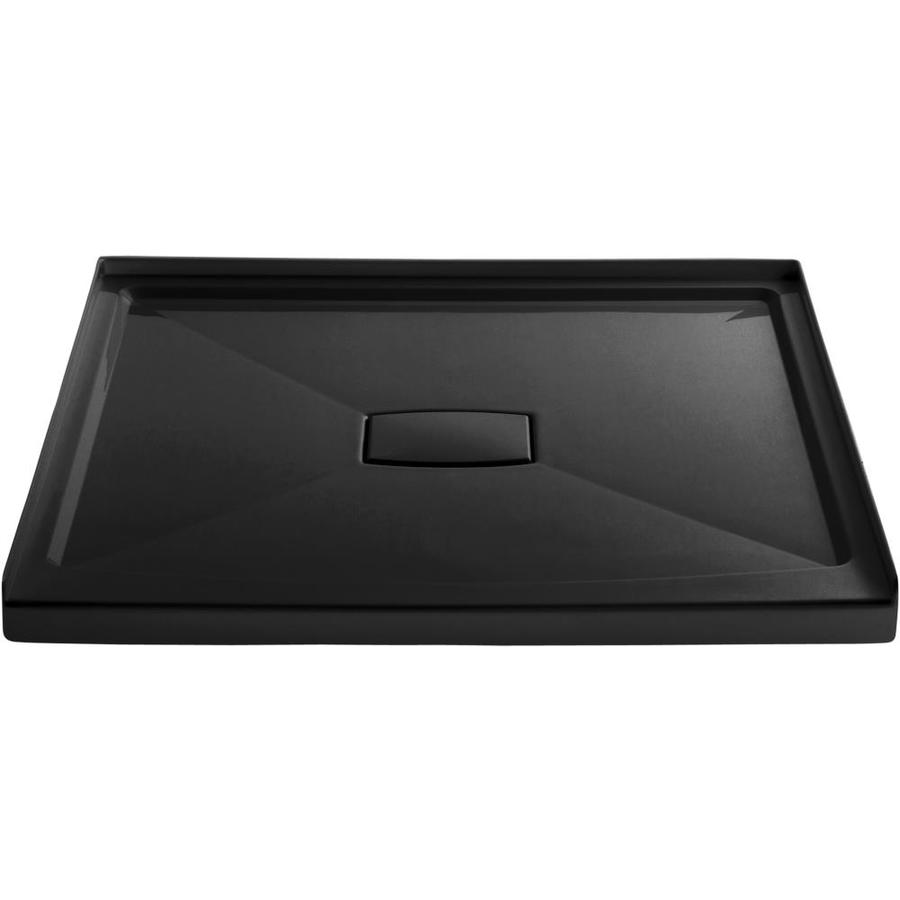 KOHLER Archer Black Black Acrylic Shower Base ( Actual: 6.688-in W x 52 ...