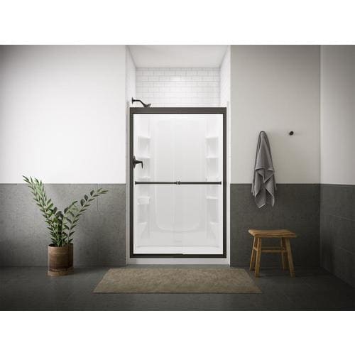 Sterling Meritor 54 375 In To 59 W Frameless Anodized Deep Bronze Sliding Shower Door At Lowes Sterling Meritor 54 375 In To 59 W Frameless Anodized Deep Bronze Sliding Shower Door At Lowes