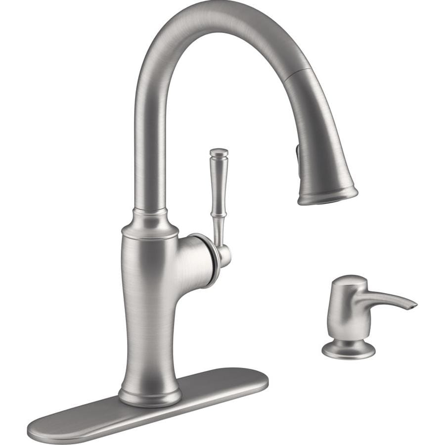 Kohler Cardale Vibrant Stainless 1 Handle Deck Mount Pull Down