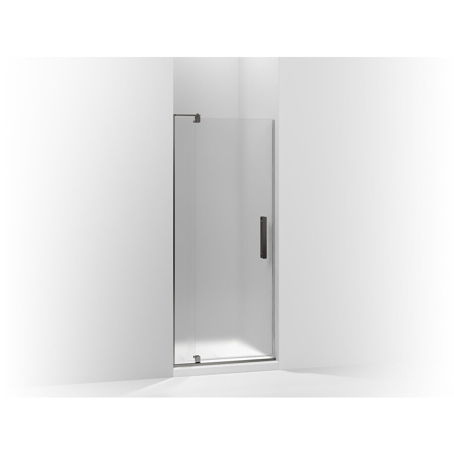 KOHLER Revel 27.3in to 31.125in W Frameless Pivot Anodized Dark