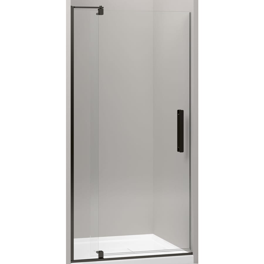 Kohler Revel 31 125 In To 36 In W Frameless Pivot Anodized Dark