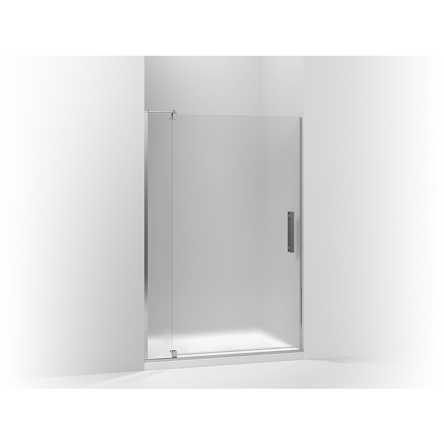 Kohler Revel Pivot Shower Door 74 In H X 39 1 8 44 W With 5 16 Kohler Revel Pivot Shower Door 74 In H X 39 1 8 44 W With 5 16 Thick Frosted Glass Bright Polished Silver