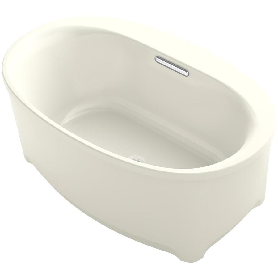 Kohler Underscore 60 In Biscuit Acrylic Freestanding Bathtub Kohler Underscore 60 In Biscuit Acrylic Freestanding Bathtub With Center Drain