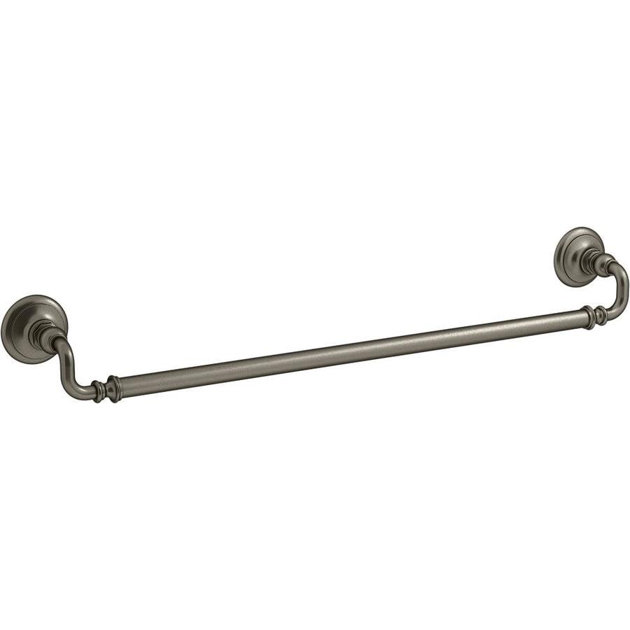 Kohler Artifacts 24-in Vintage Nickel Wall Mount Single Towel Bar In 