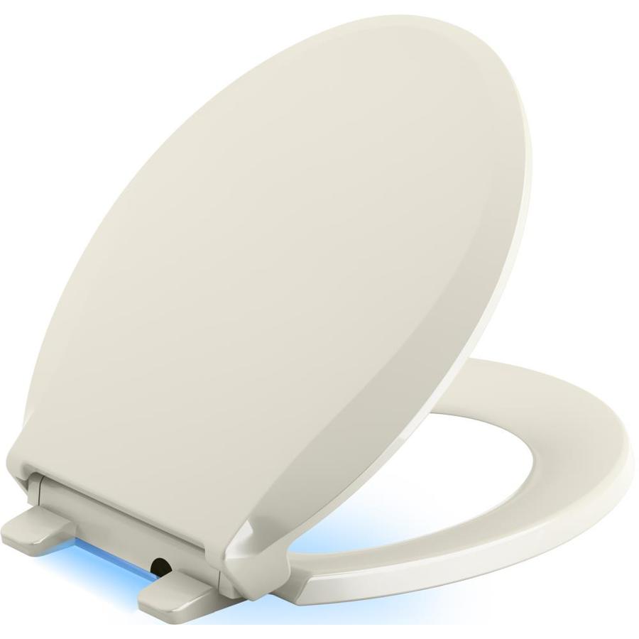 KOHLER Cachet Nightlight Plastic Round SlowClose Toilet Seat at