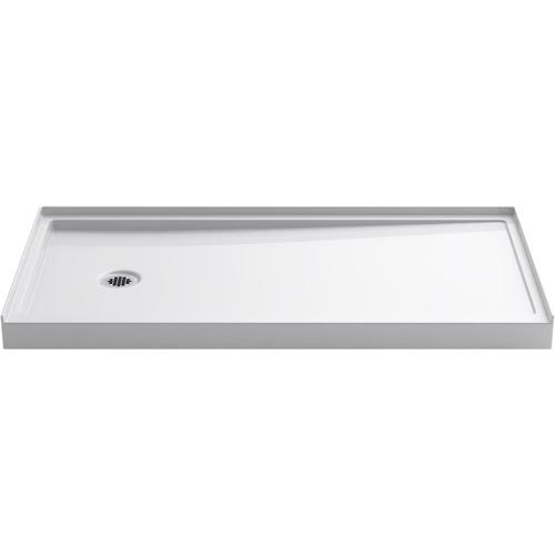 KOHLER Rely White Acrylic Shower Base 30in W x 60in L with Left Drain