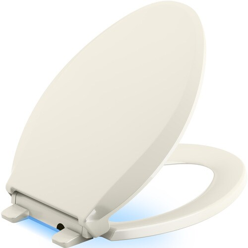 KOHLER Cachet Nightlight Biscuit Elongated SlowClose Toilet Seat in