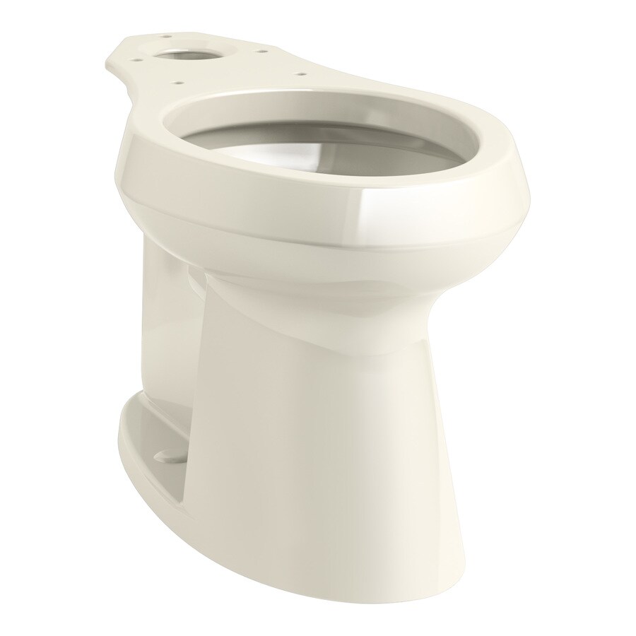 Shop KOHLER Highline Almond Elongated Chair Height Toilet Bowl At