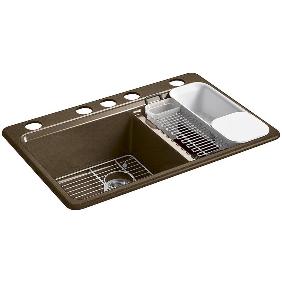 KOHLER Riverby 33in x 22in x 95/8in UnderMount Large/Medium Double