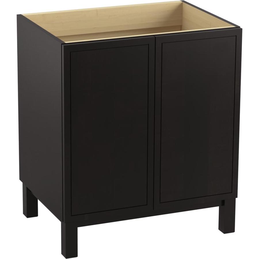 KOHLER Jacquard 30in Batiste Black Bathroom Vanity at