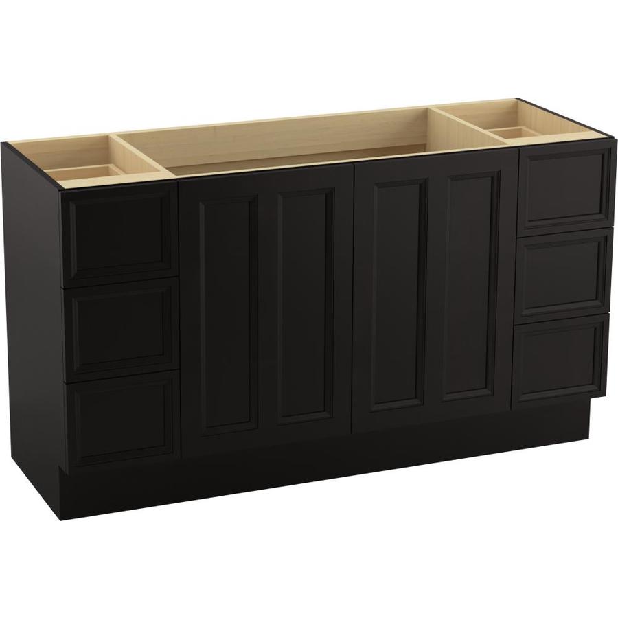 KOHLER Damask 60in Batiste Black Bathroom Vanity in the