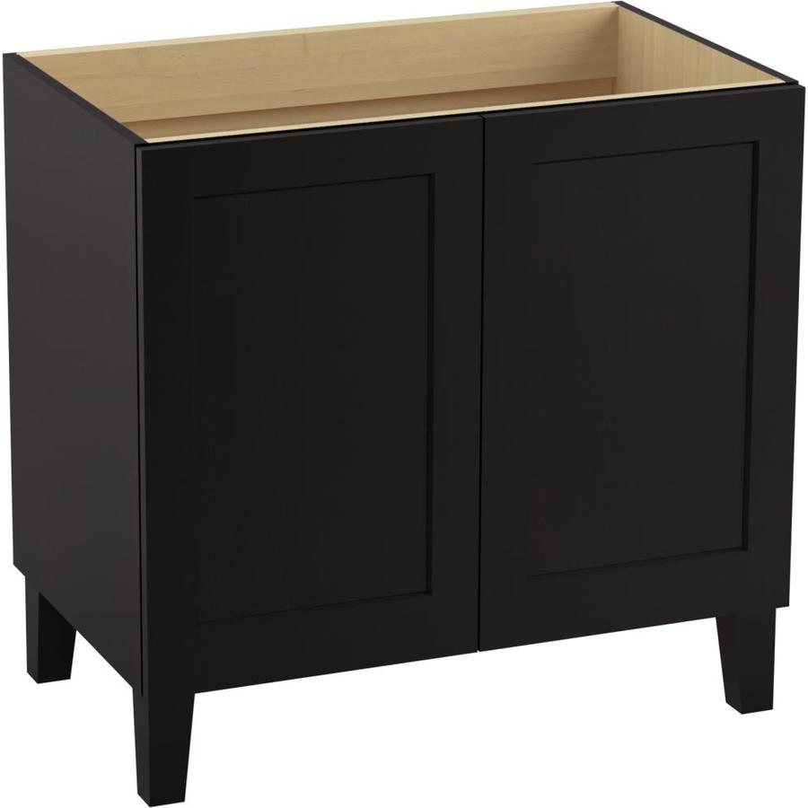 KOHLER Poplin 36-in Batiste Black Bathroom Vanity Cabinet ...