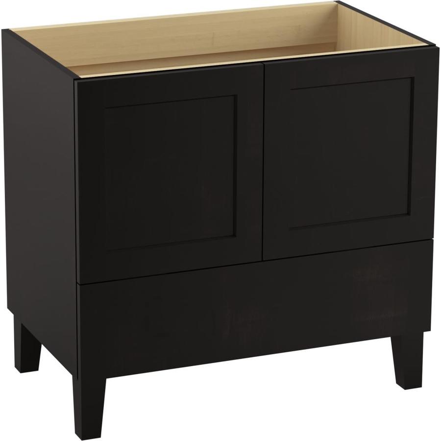 KOHLER Poplin 36in Batiste Black Bathroom Vanity at