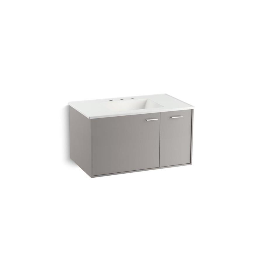 Kohler Jute 36 In Mohair Grey Bathroom Vanity Cabinet In The Bathroom Vanities Without Tops Department At Lowes Com