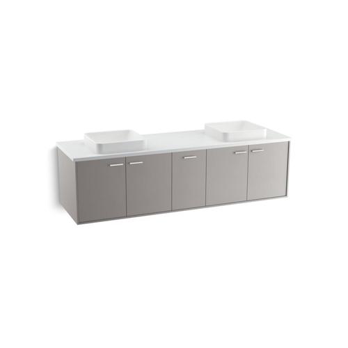 KOHLER Jute 72in Mohair Grey Bathroom Vanity at