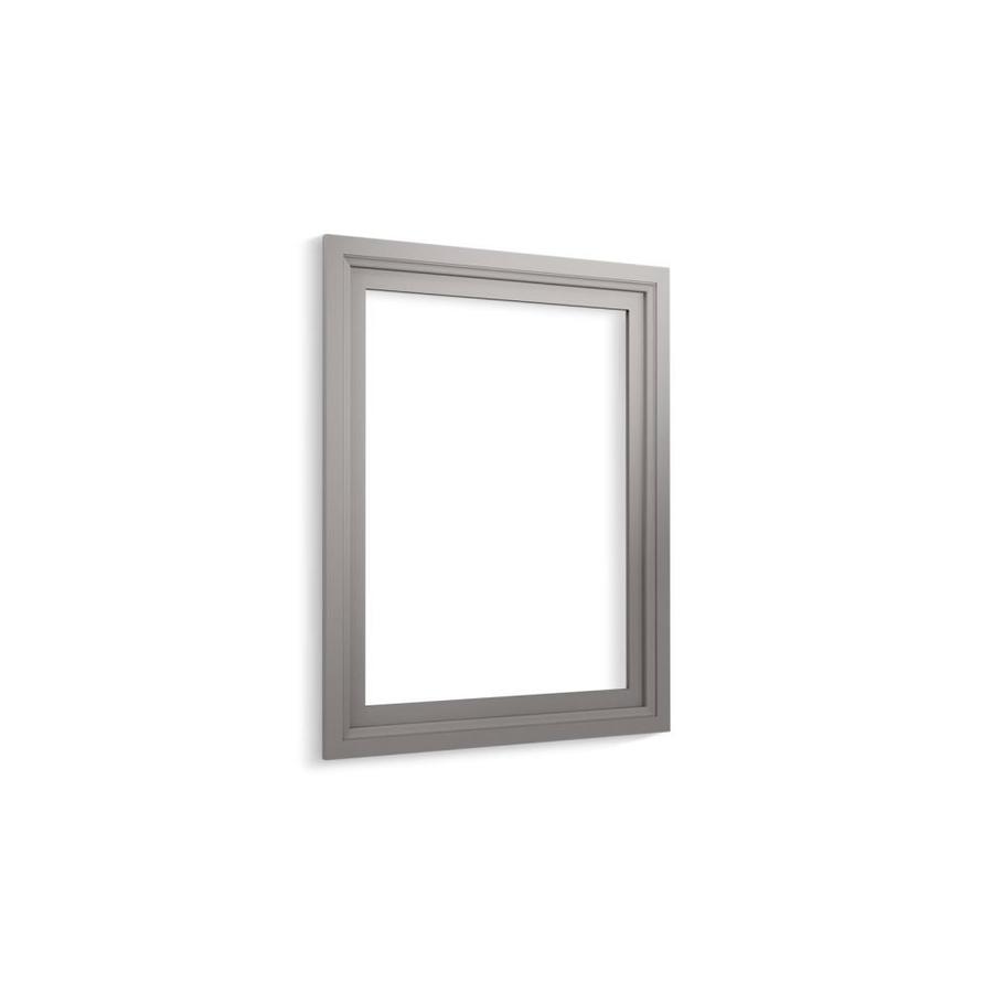 KOHLER 29.5-in W x 35.5-in H Mohair Grey Wood Traditional Mirror Frame Kit