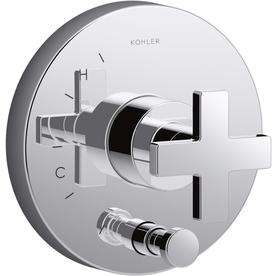 KOHLER Composed Valve Trim with Diverter and Cross Handle for Rite-Temp Pressure-Balancing Valve, Requires Valve