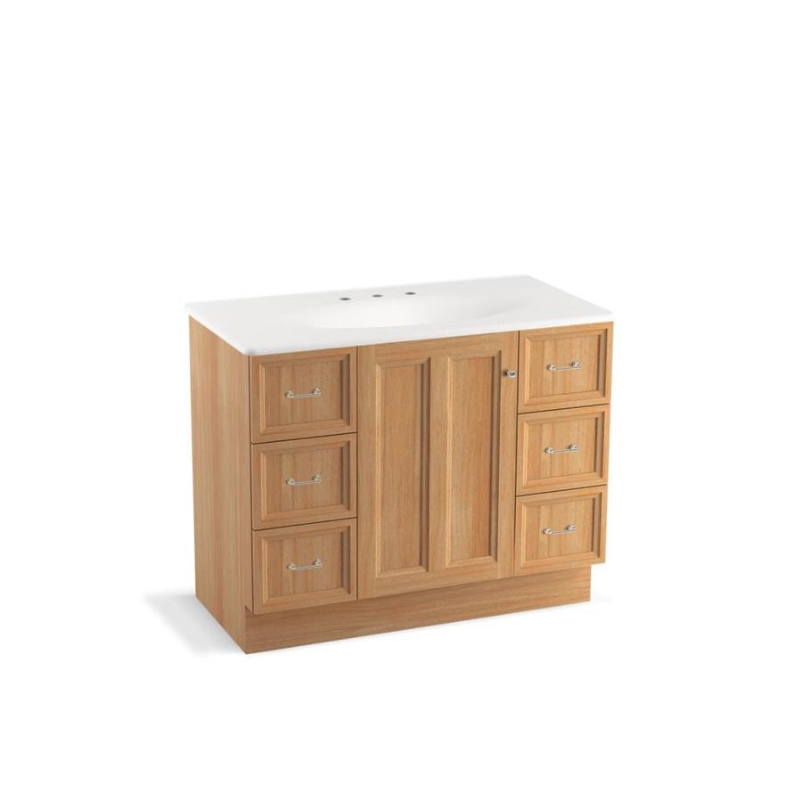 KOHLER Damask Khaki White Oak 42.0000 Traditional Bathroom Vanity at