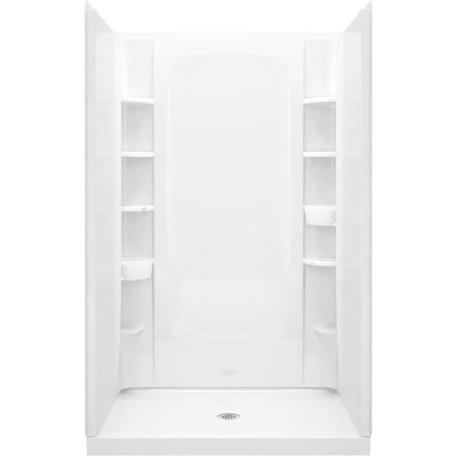 Sterling Store Plus White 4-piece 48-in X 34-in X 73-in Alcove Shower 