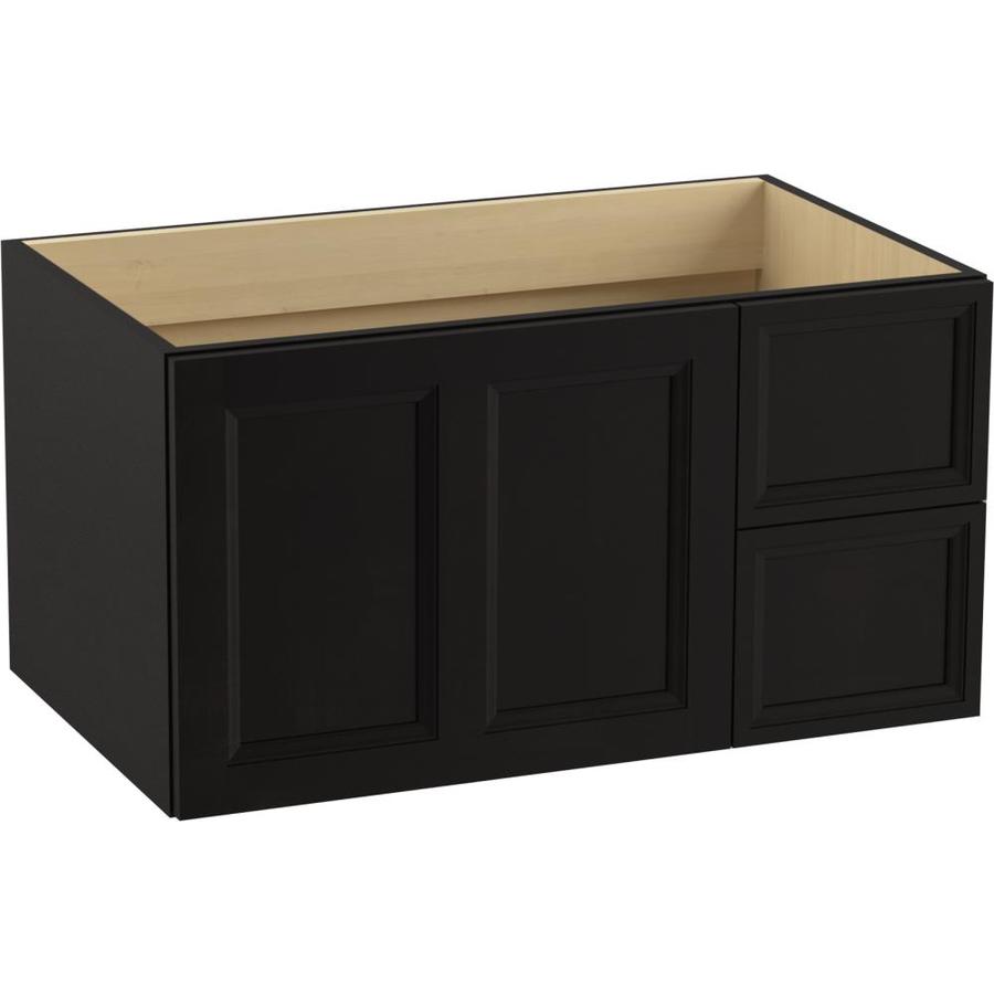 KOHLER Damask 36-in Batiste Black Bathroom Vanity Cabinet