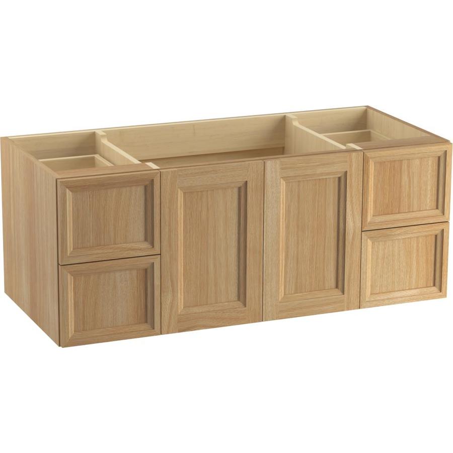 KOHLER Damask 48-in Khaki White Oak Bathroom Vanity Cabinet at Lowes.com